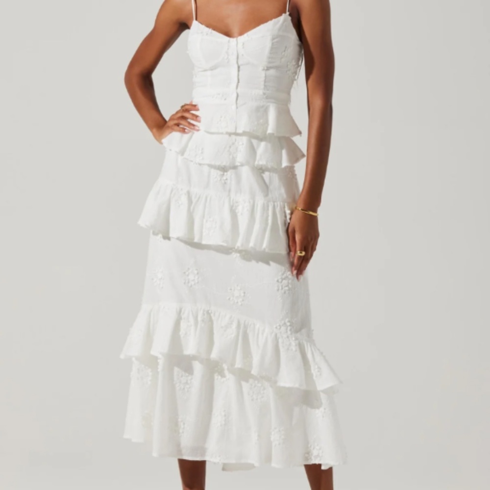 ASTR Foufette Tiered Midi Skirt Small